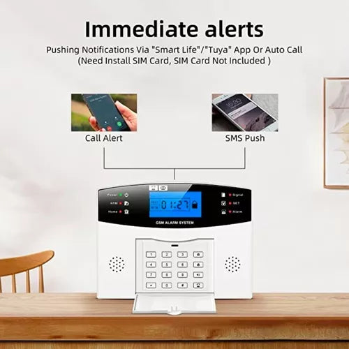 Alarma GSM Inalambrica Casa Negocio 11 Sensores Aviso Cel.
